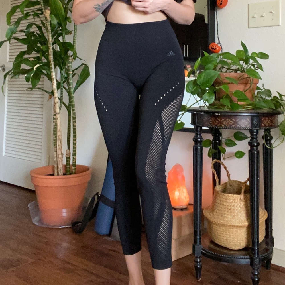 Adidas perforated leggings